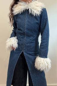 Penny Lane Fur Denim Coat