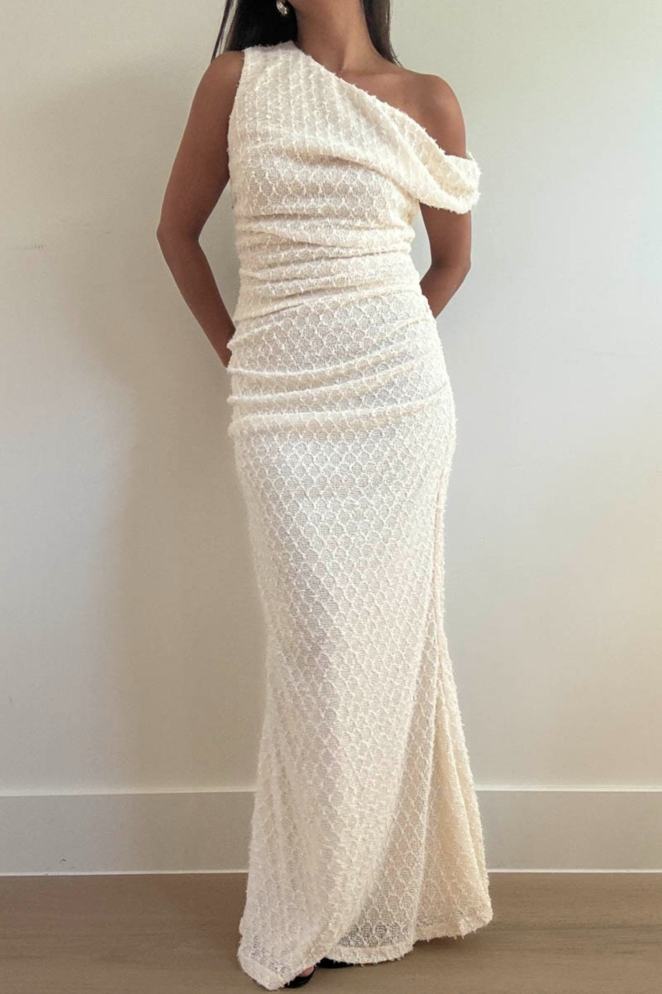 champagne two piece dress Elegant Champagne Two-Piece Evening Dress with Beaded Crop Top SS544