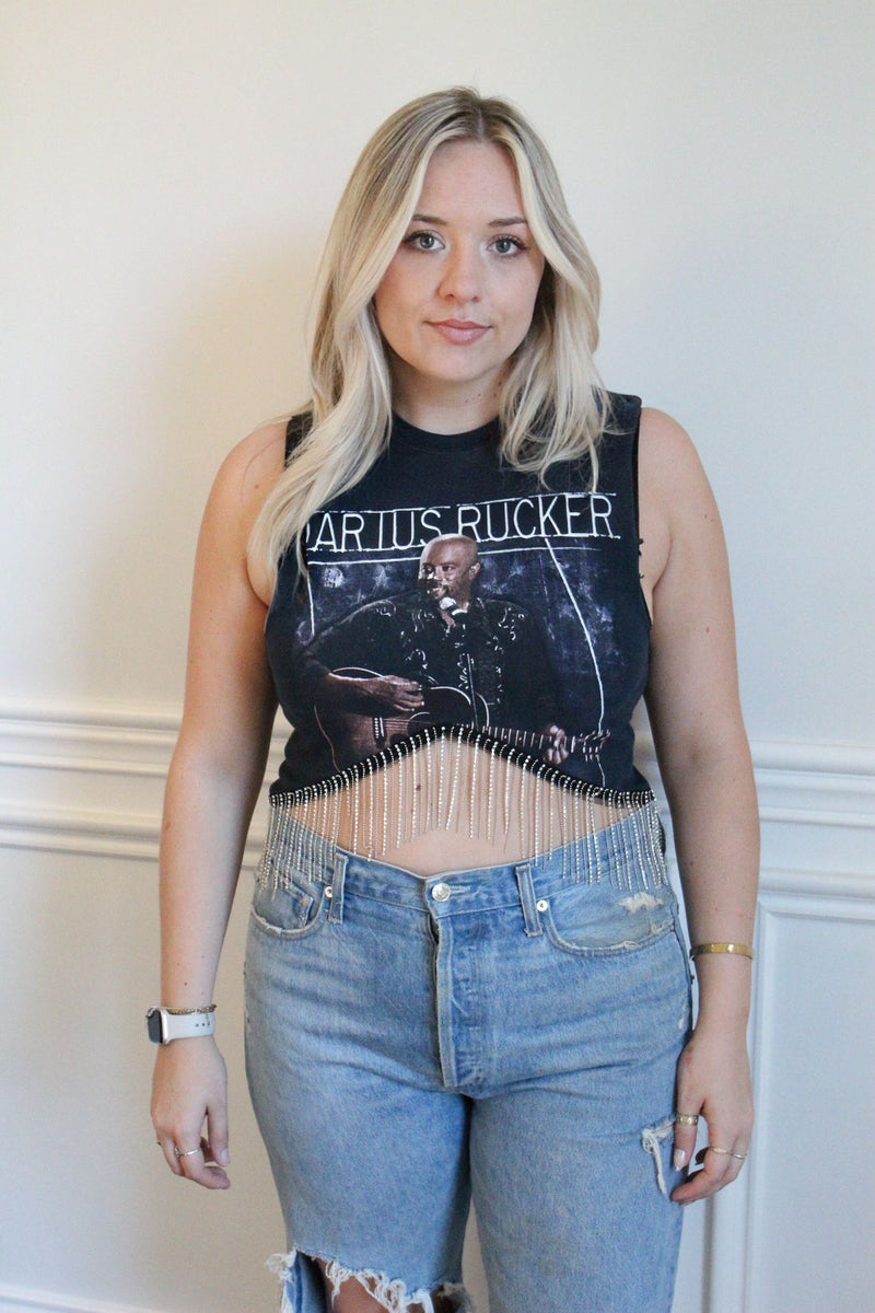 Darius Rucker Rhinestone Fringe Tank