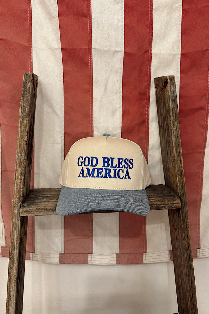 God Bless America Two Tone Hat