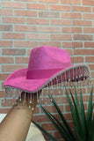 Shania Rhinestone Cowgirl Hat- Pink