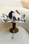 Yeehaw Cowgirl Hat - Cow Print Brown