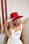 Renegade Cowhide Cowgirl Hat - Red