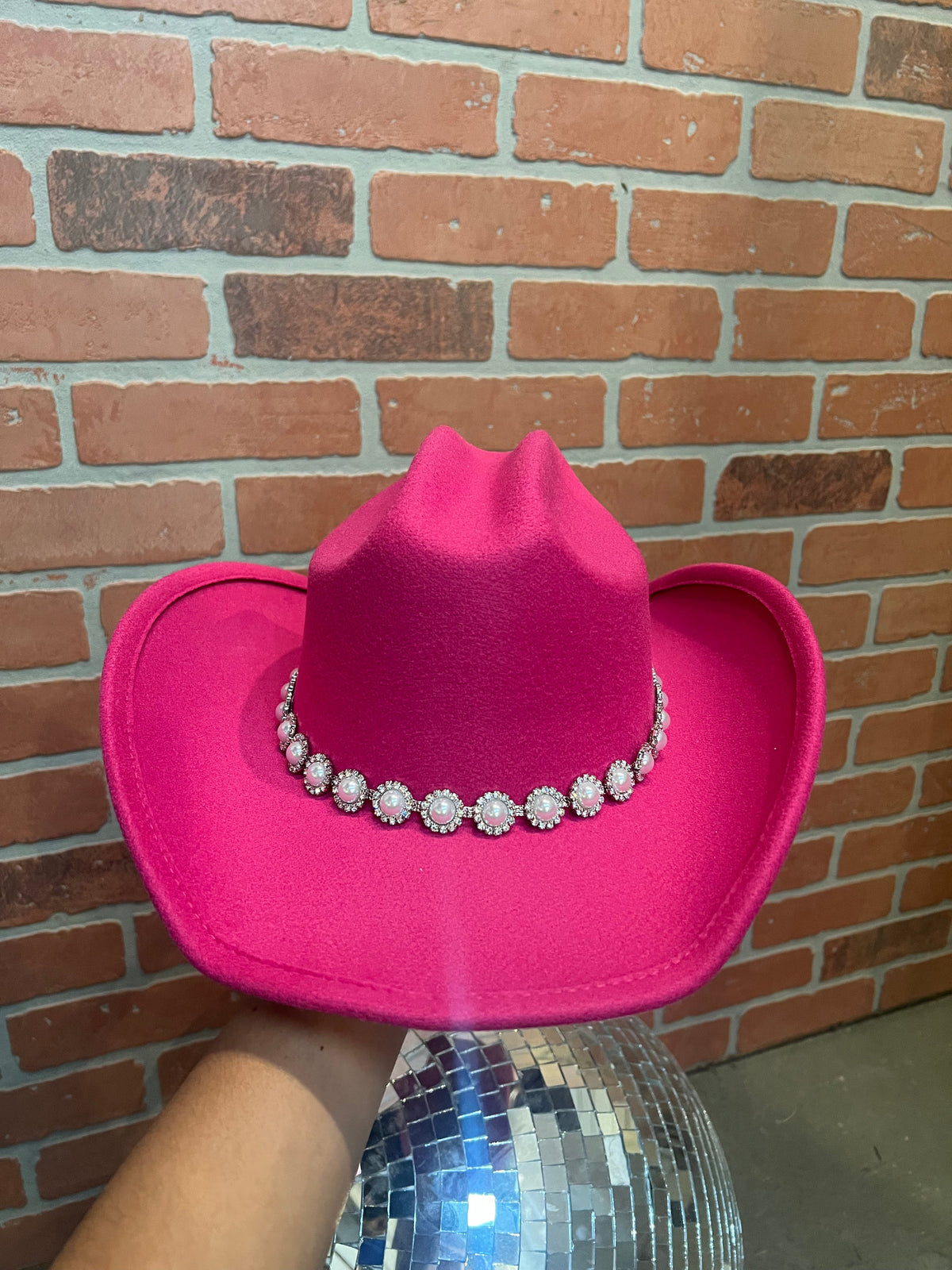 Pearl Cowboy Hat - Pink