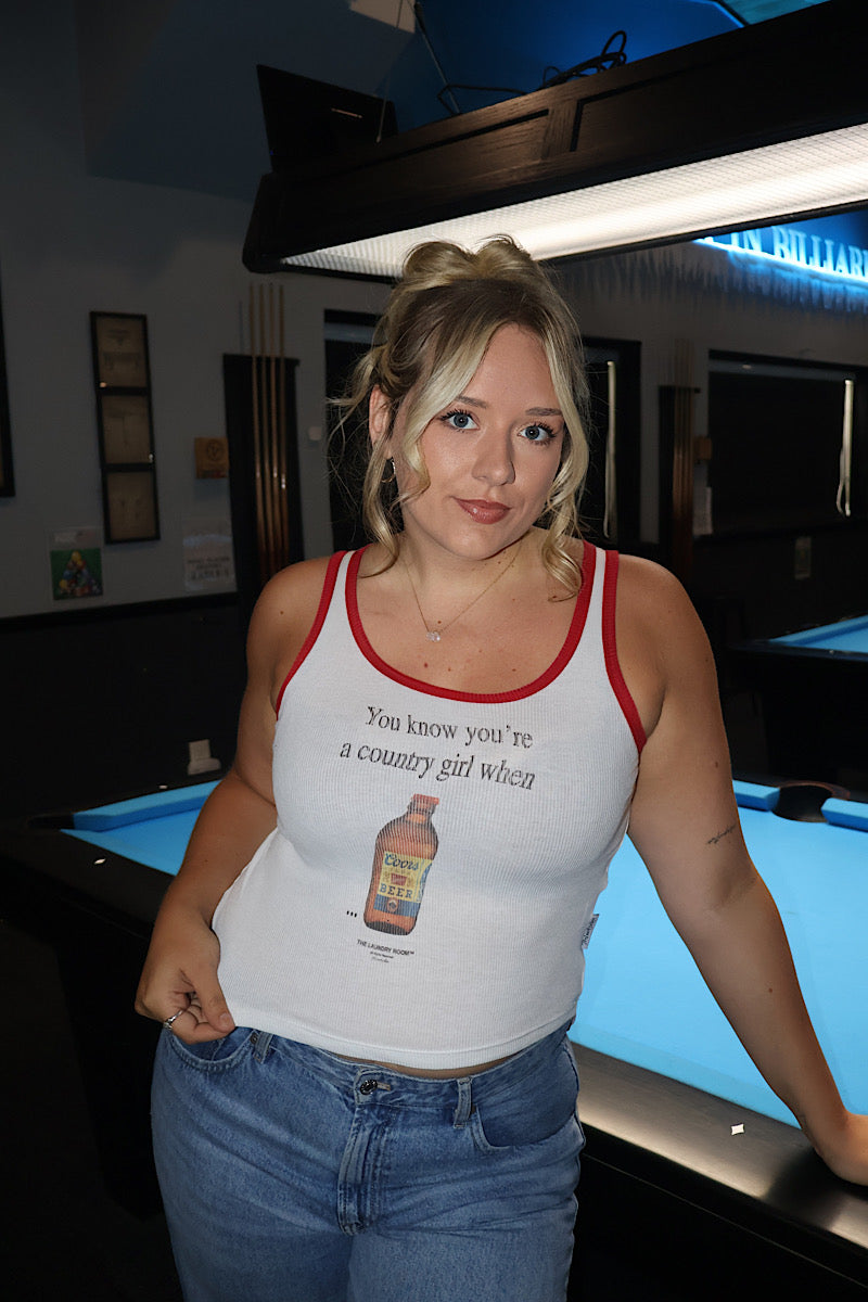 You Know You're A Country Girl Rib Tank
