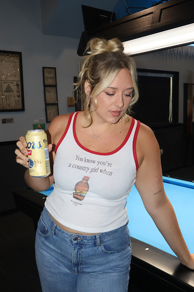 You Know You're A Country Girl Rib Tank