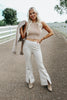 London Faux Leather Pants - Ivory