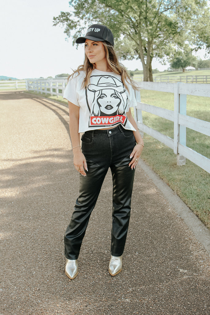 Cowgirl Relaxed Crop Tee