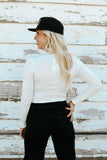 Essential Turtleneck Long Sleeve Bodysuit - White