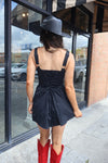 Darcy Poplin Mini Dress - Black 