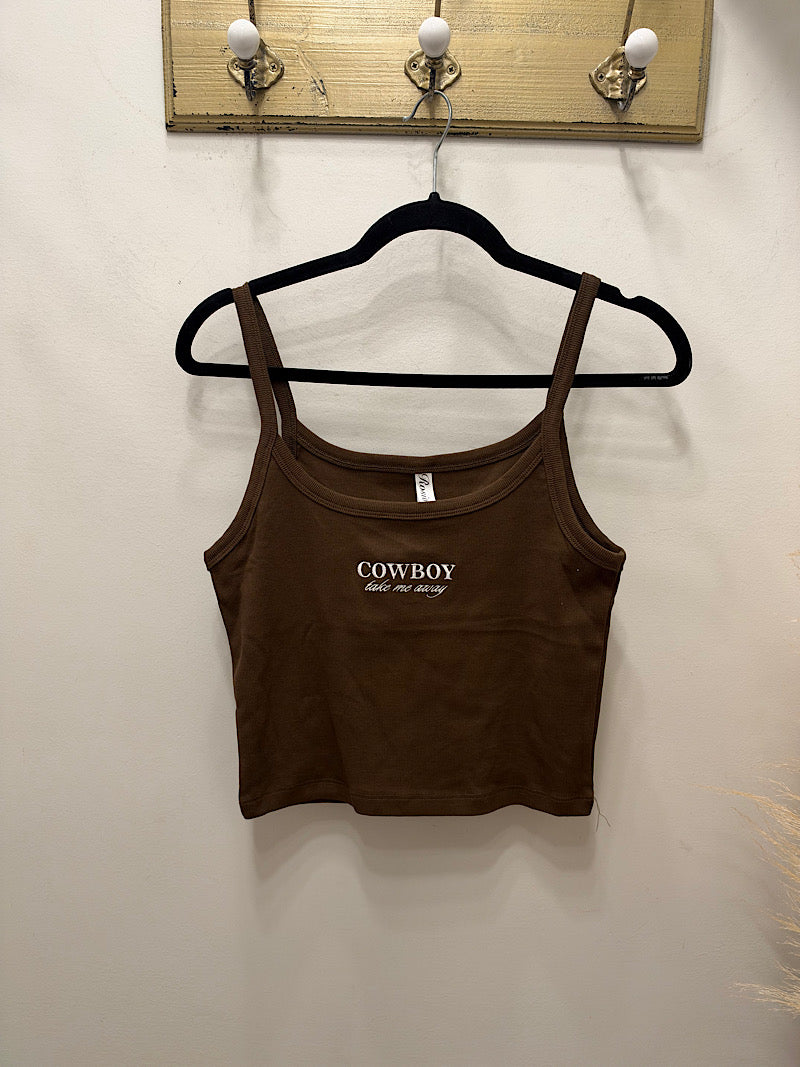 Cowboy Take Me Away Ribbed Tank