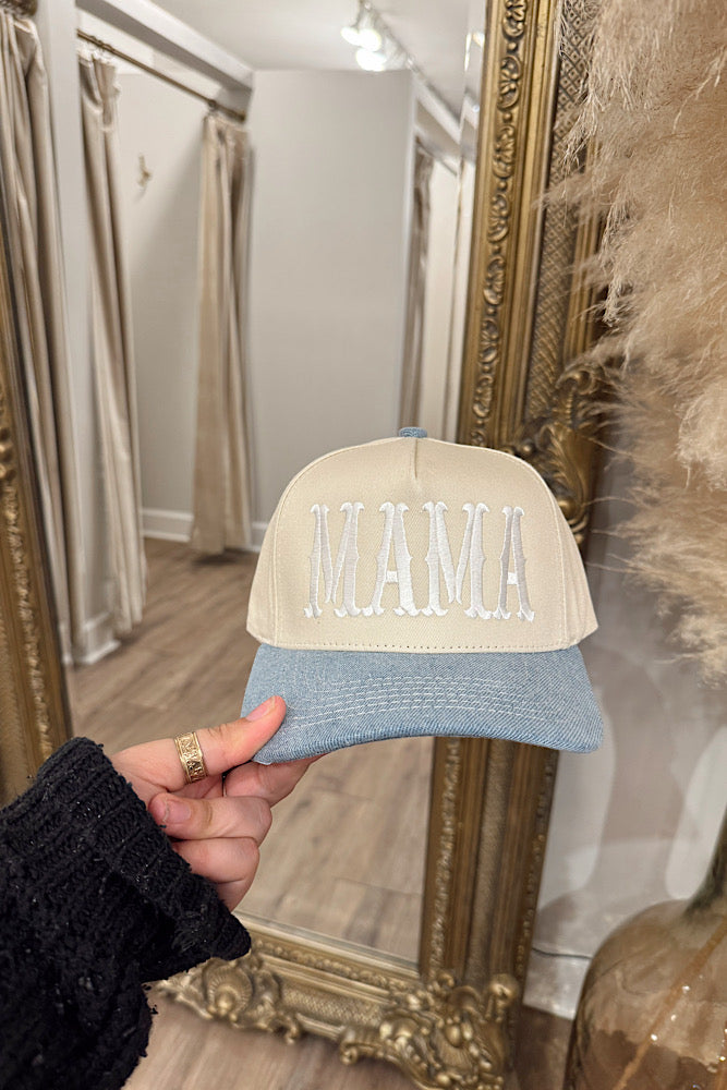 MAMA Two Tone Denim Hat