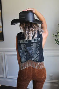 rhinestonoe fringe tank