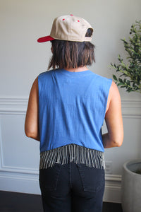 rhinestonoe fringe tank