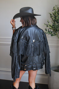 Leather Fringe Jacket