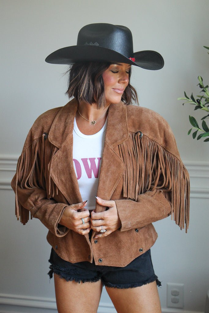 Leather Fringe Jacket