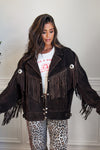 sude fringe jacket 