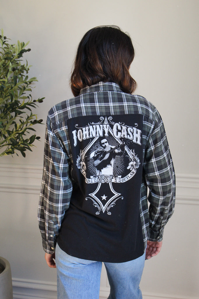 Johnny Cash Band Tee Flannel