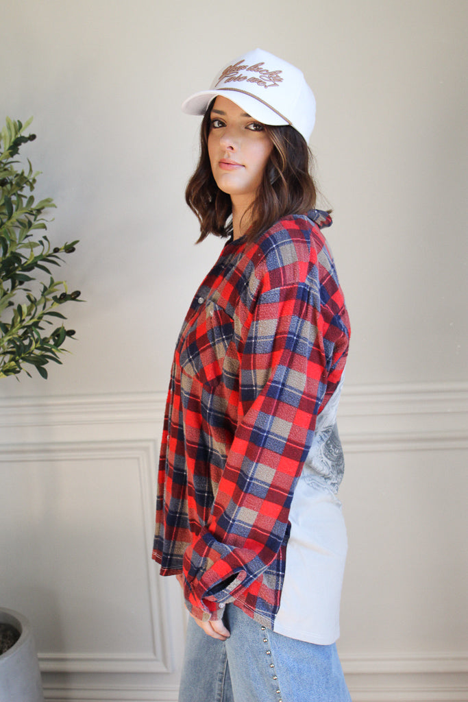 Journey Band Tee Flannel