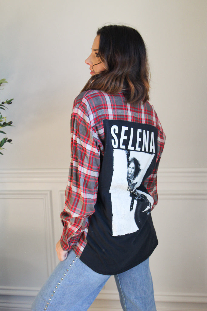 Selena Band Tee Flannel 