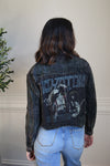 Led Zeppelin Acid Wash Cropped Flannel 