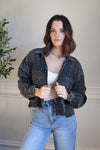 Brad Paisley Acid Wash Cropped Flannel 