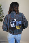 Brad Paisley Acid Wash Cropped Flannel 