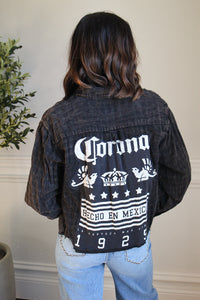 Corona Acid Wash Cropped Flannel