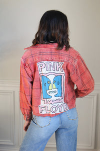 Pinl Floyd Acid Wash Cropped Flannel 