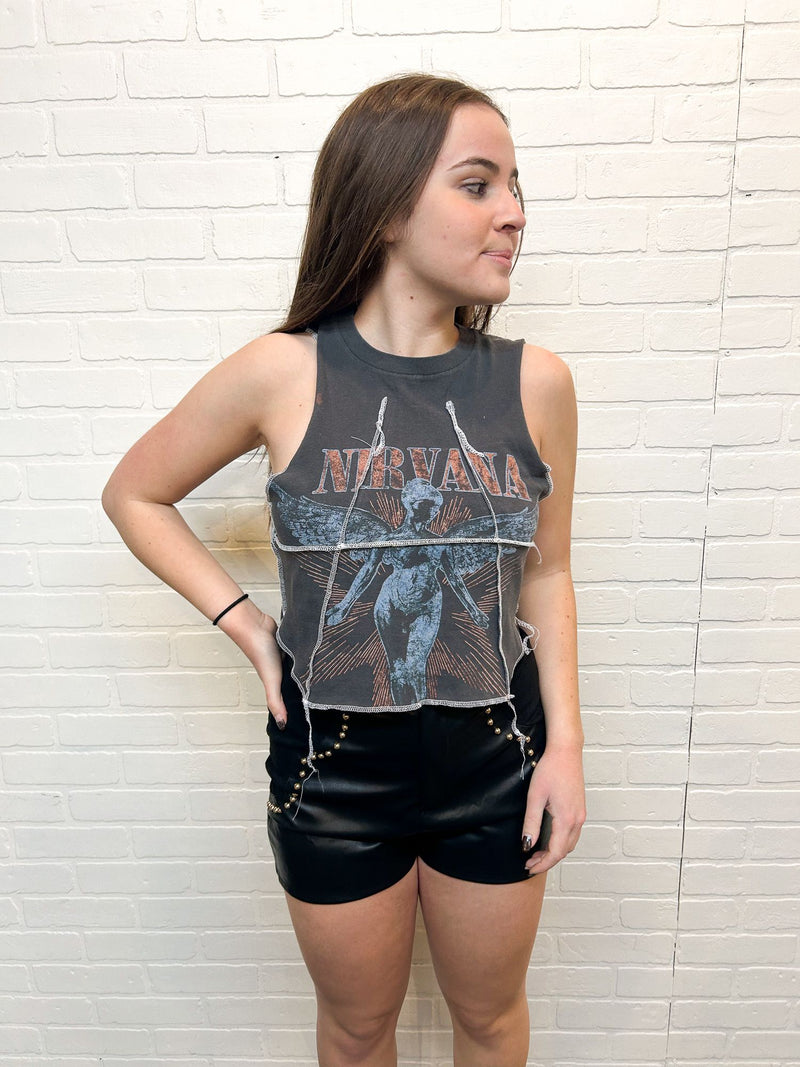 Nirvana Double Stitch Crop