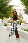 SPLIT DECISION CHECKERED PANTS: Brown/Black /