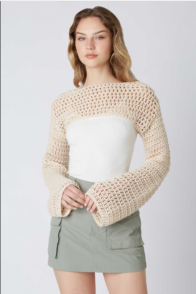 Cassie Crochet Knit Bolero