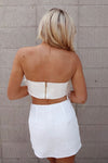 It's Brittney Sequin Mini Skirt - White