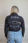 Pink Floyd Acid Wash Cropped Flannel