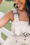 Stampede Buckle Dress -Sand