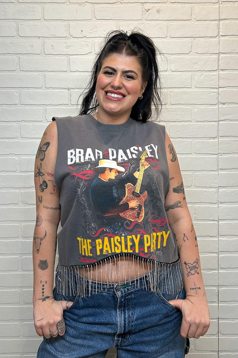 Brad Paisley Rhinestone Fringe Tank