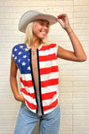 American Flag Chain Middle Tank