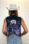 Carrie Underwood Cropped Rhinestone Fringe Tank