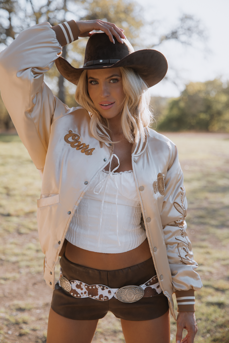 Coors Original 40oz Stadium Jacket SMU - Stadium Jacket - Camel Gold