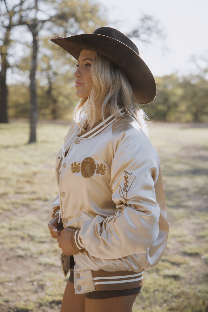 Coors Original 40oz Stadium Jacket SMU - Stadium Jacket - Camel Gold