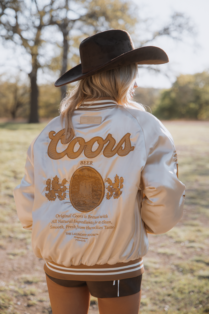 Coors Original 40oz Stadium Jacket SMU - Stadium Jacket - Camel Gold