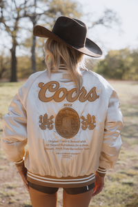 Coors Original 40oz Stadium Jacket SMU - Stadium Jacket - Camel Gold