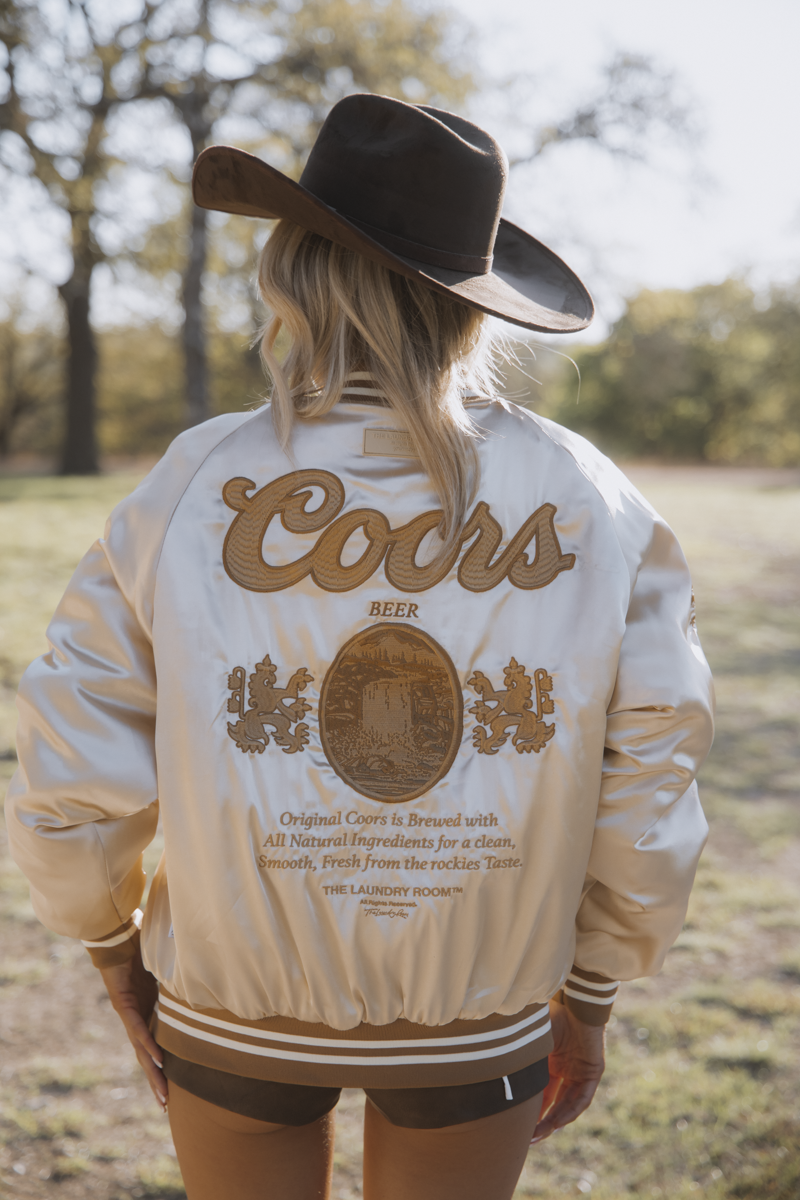 Coors Original 40oz Stadium Jacket SMU - Stadium Jacket - Camel Gold