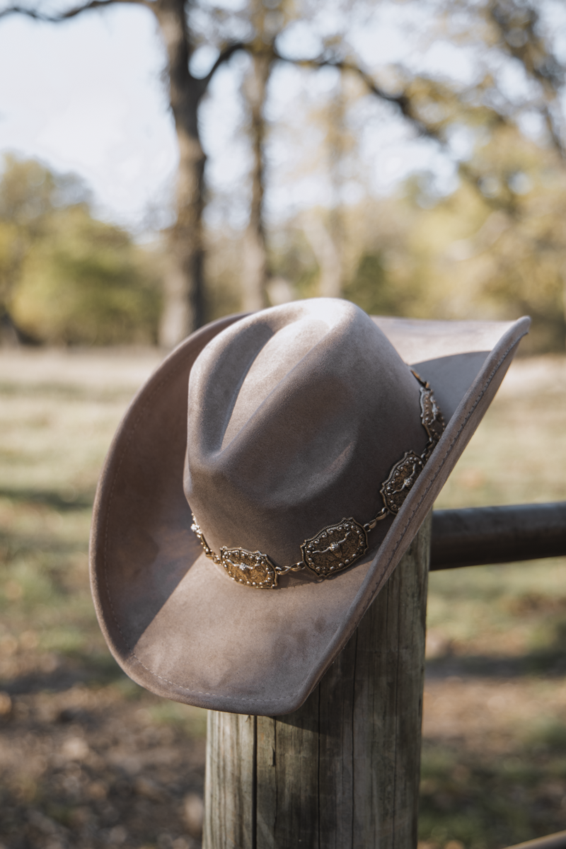 Outlaw Bull Cowboy Hat- Tan