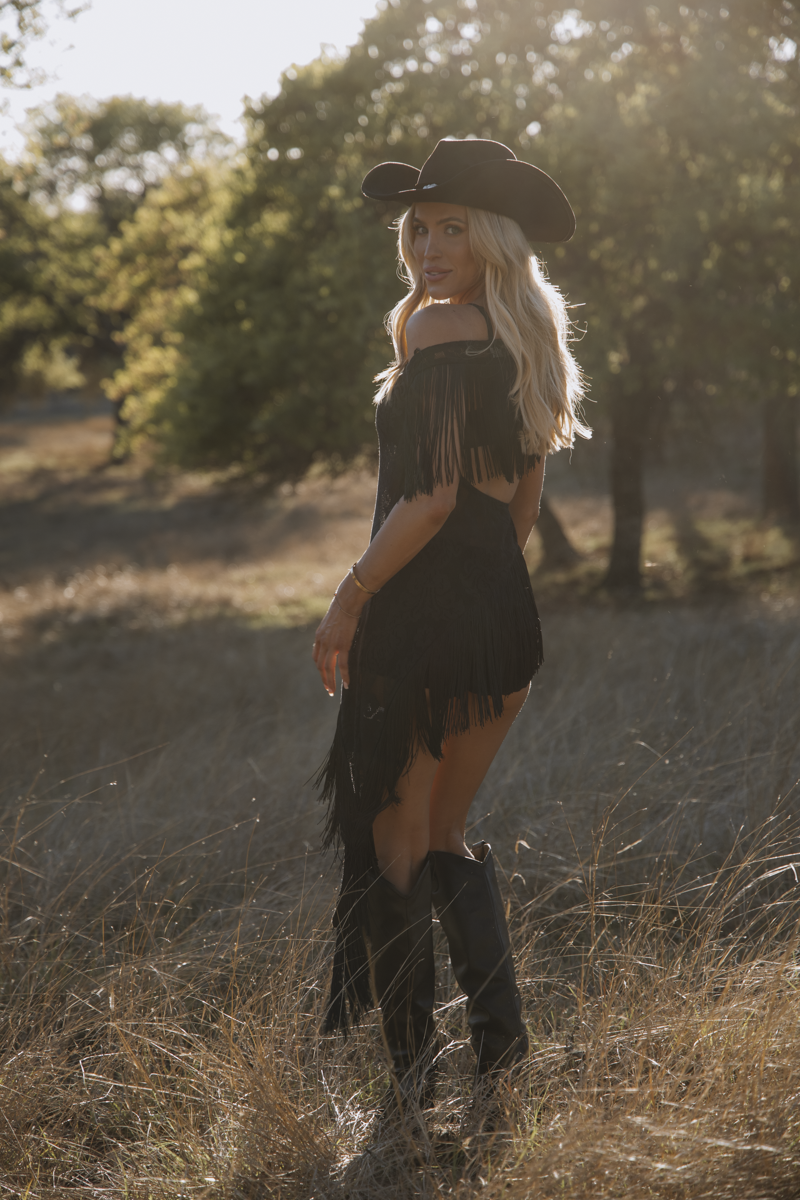 After Dark Fringe Dress