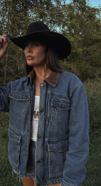 Vintage Wrangler Sherpa Denim Jacket