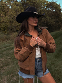 Aviator Vintage Brown Leather Jacket