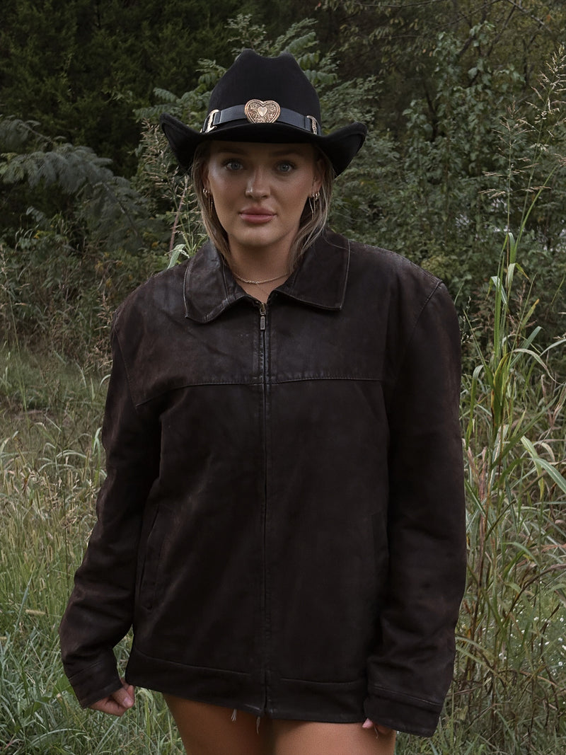 Vintage Brown Leather Jacket