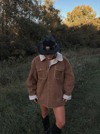 Vintage Shearling- Lined Suede Jacket