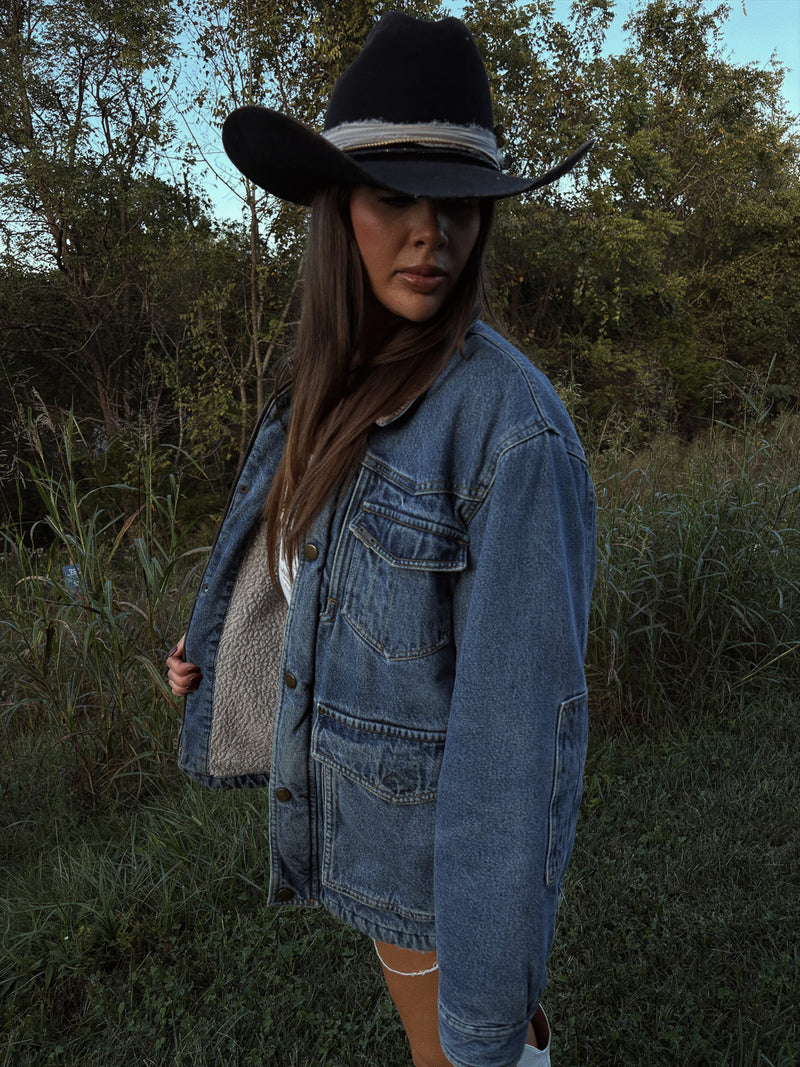 Vintage Wrangler Sherpa Denim Jacket